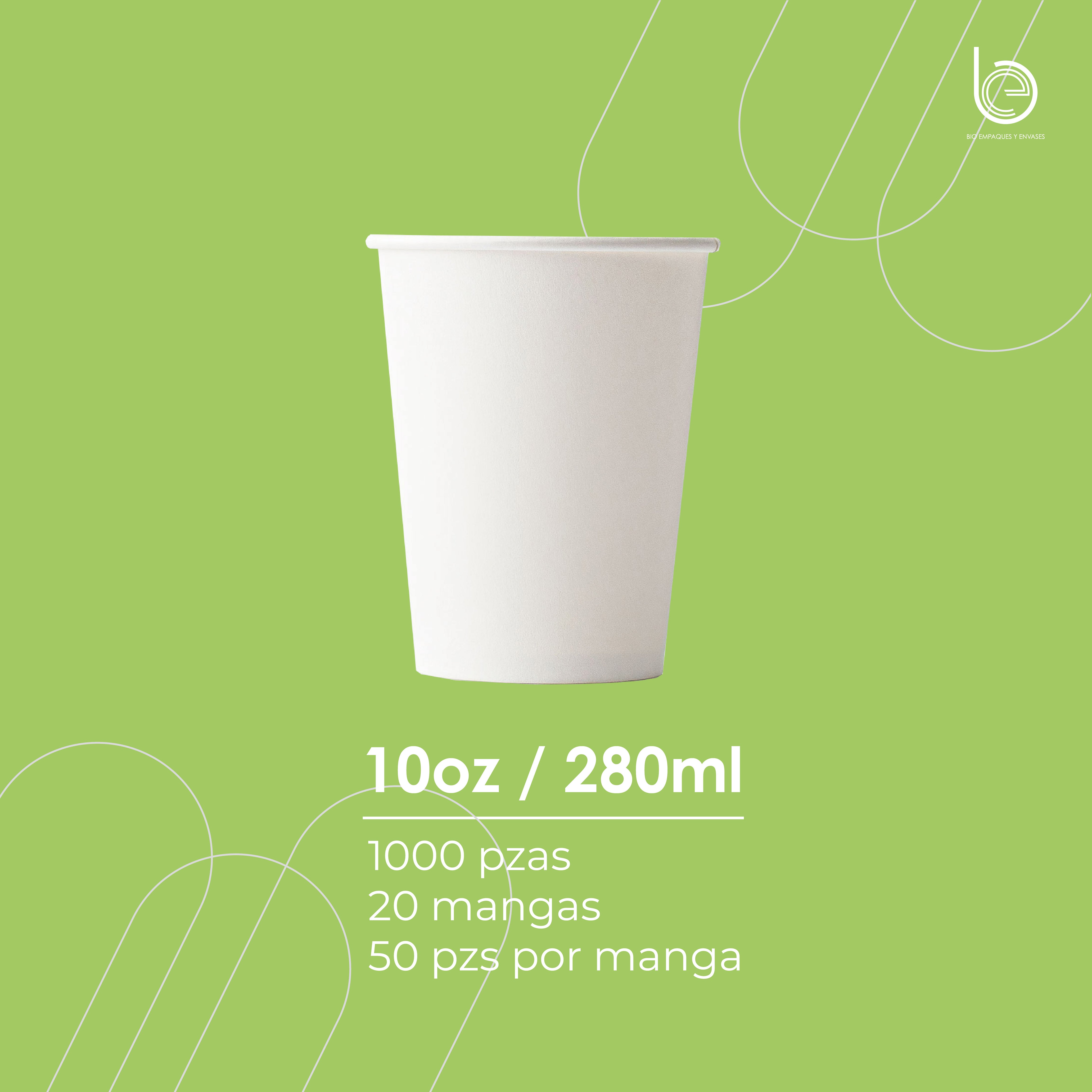 Vaso 10oz Bebida Caliente Blanco