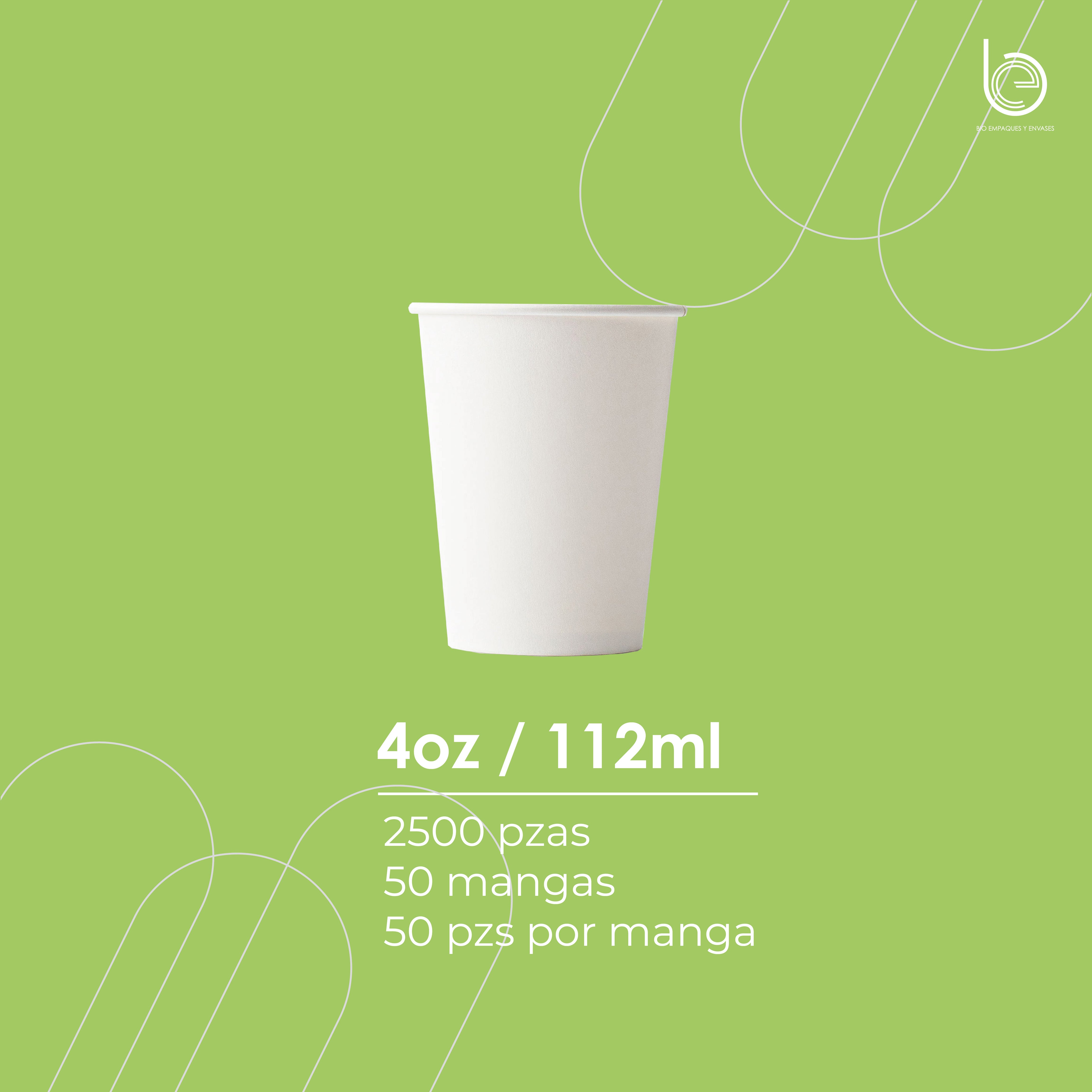 Vaso 4oz Bebida Caliente Blanco